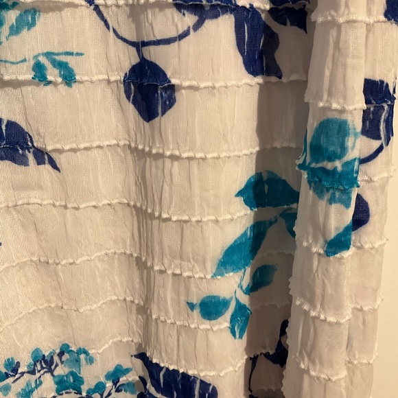 Speechless Dress Turquoise White 16 Girls Floral Ruffle Tiers Bolera Short Sleev - Picture 5 of 11